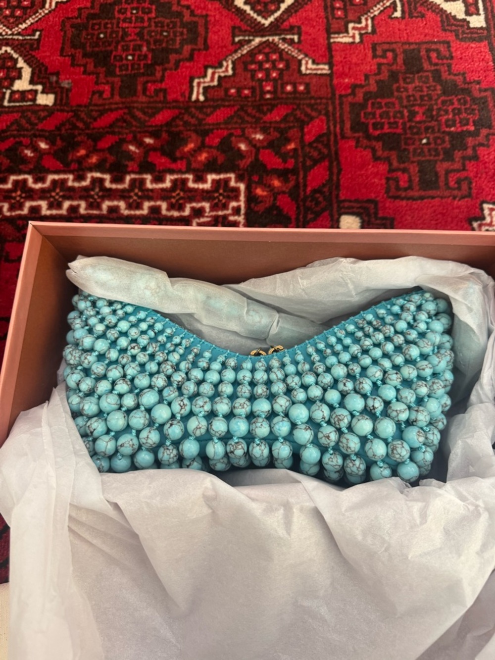 NEW Cult Gaia Mercier Mini Shoulder Bag Turquoise NIB - Picture 3 of 6